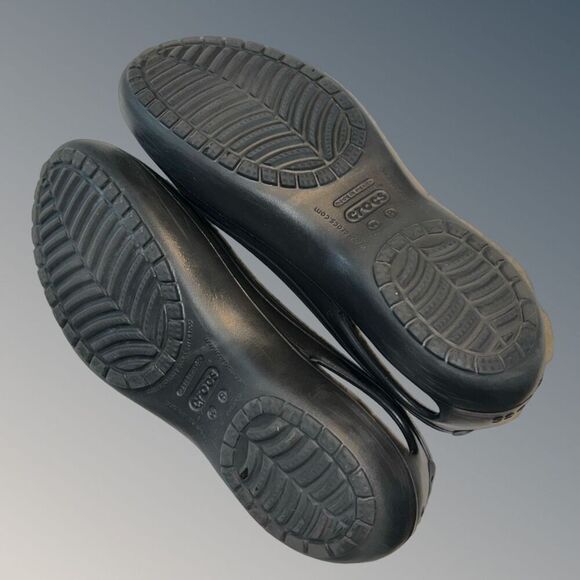 Crocs Kadee Black Ballet Flats Comfort Shoes Slingback Size 8 - Picture 3 of 7